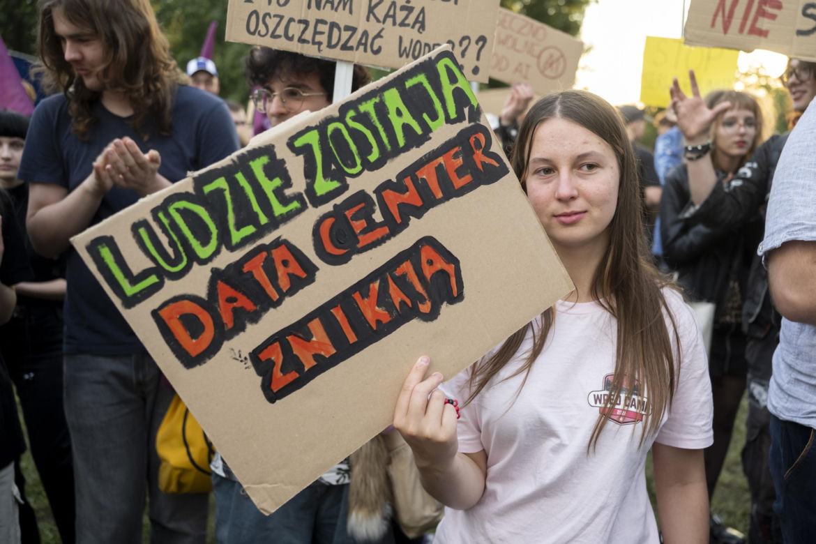 Protest w Piasecznie przeciwko Data Center