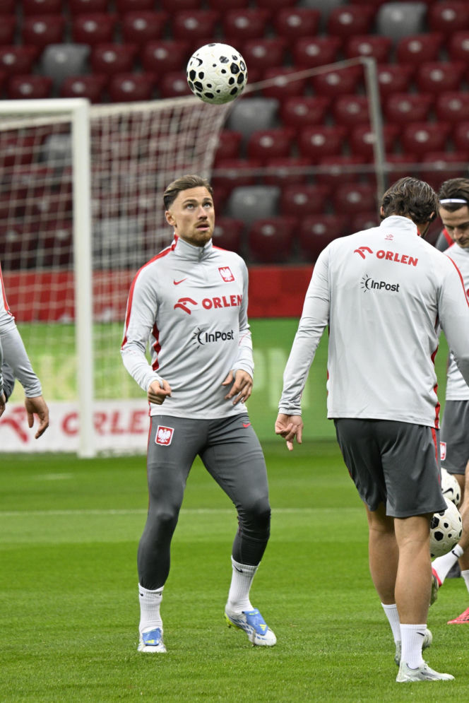 Trening reprezentacji Polski w Warszawie przed meczem z Albaną