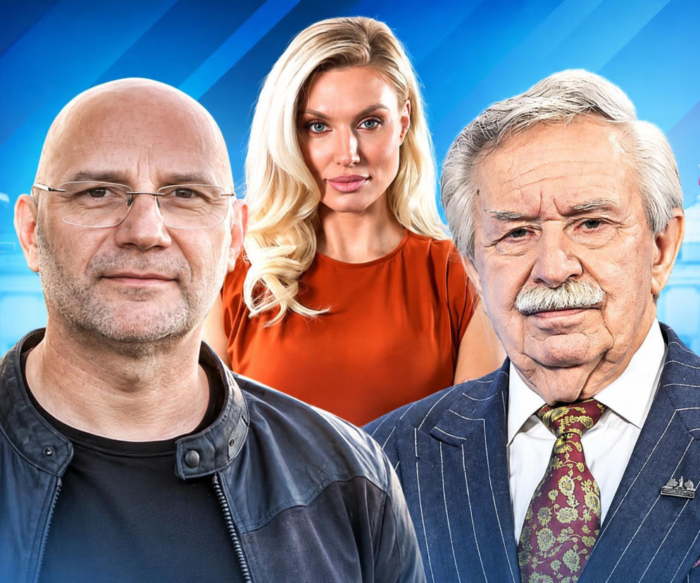 Krzysztof Papadis, blondynka oraz starszy mężczyzna z wąsami. O obronie powszechnej przeczytasz na SE Polityka.
