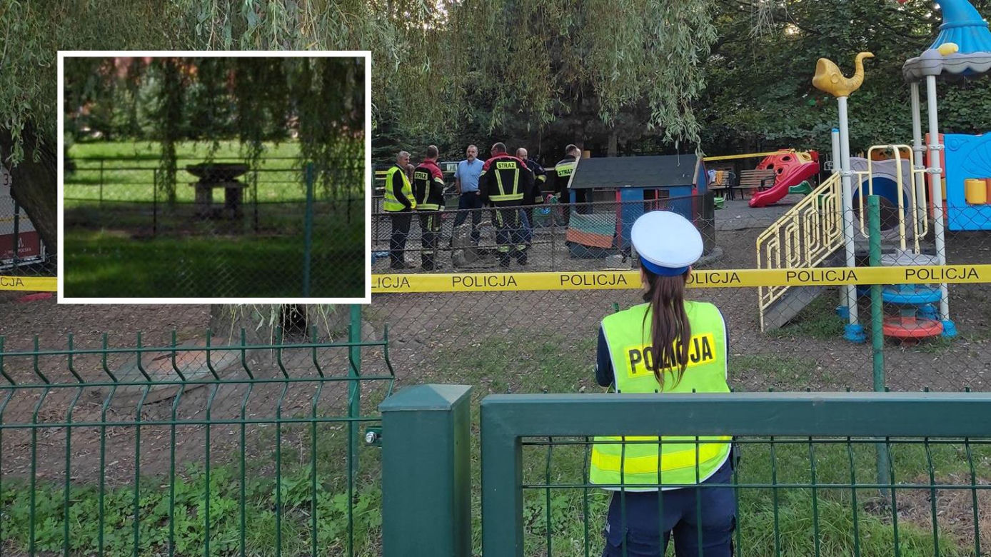 Zanim był tu plac zabaw, szambo zabezpieczały dwa płoty i łańcuch. Kto wpuścił tu dzieci?!