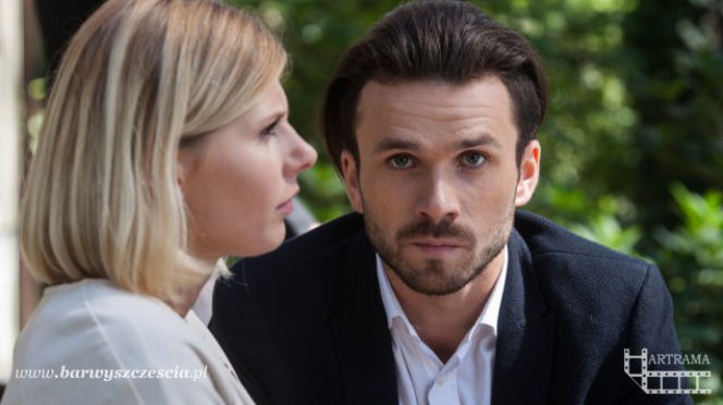 Barwy szczęścia odc. 1237. Iwona (Izabela Zwierzyńska), Alek (Krzysztof Wach)