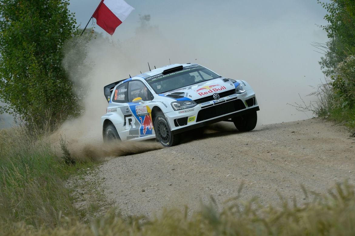 Rajd Polski 2014 wygrał Sebastien Ogier,  Volkswagen Polo R WRC