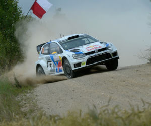 Rajd Polski 2014 wygrał Sebastien Ogier,  Volkswagen Polo R WRC