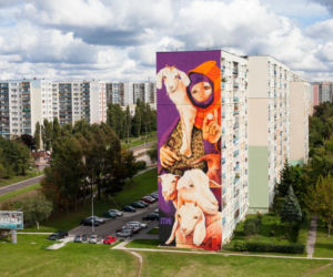 Mural przy Wyszyńskiego 80, blok 267