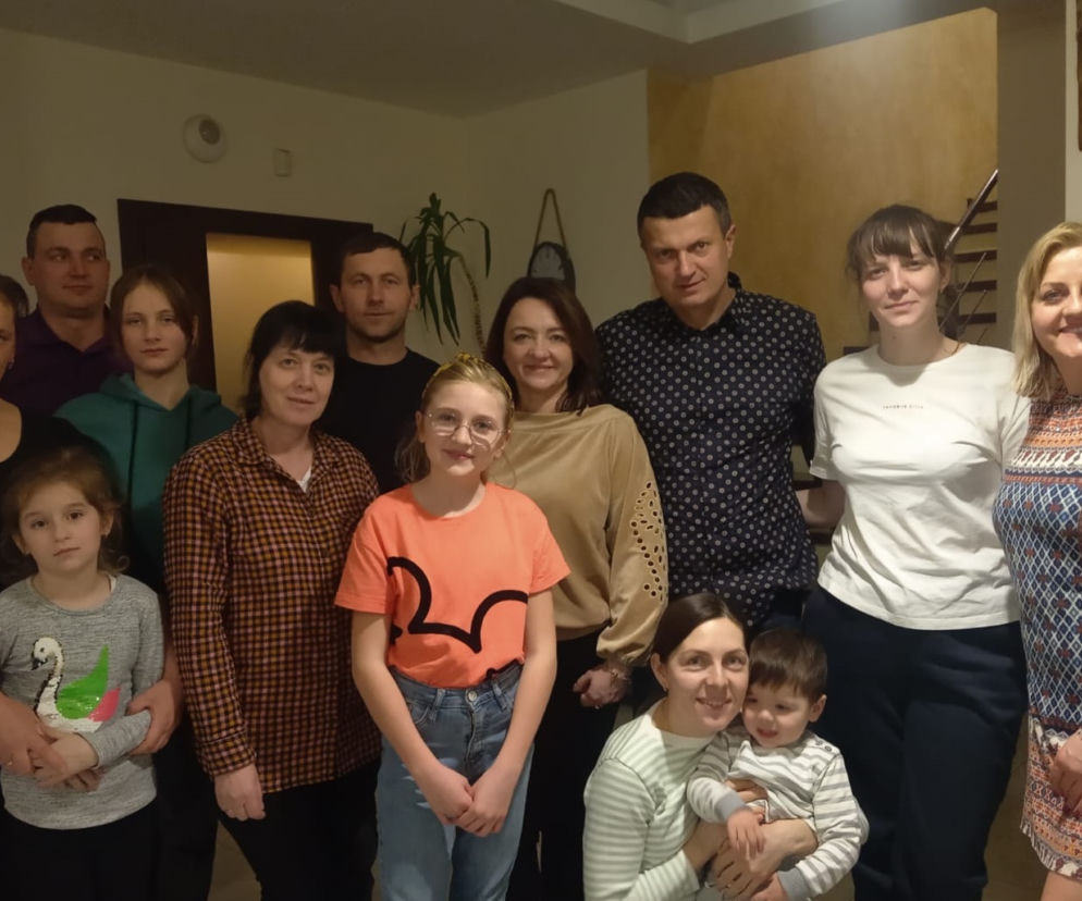 Rodzina pana Norberta razem z ocalonymi uchodźcami z Ukrainy
