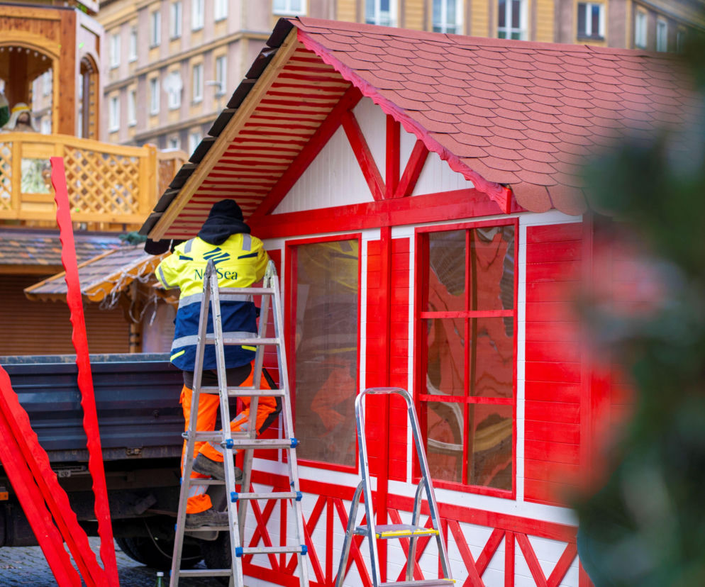 Ostatnie przygotowania do Szczecińskiego Jarmarku Bożonarodzeniowego