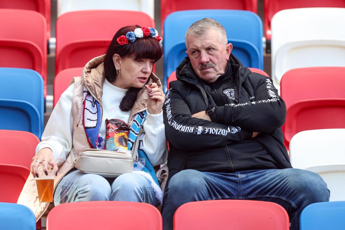 Zdjęcia kibiców i zawodników z derbów Górnego Śląska
