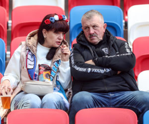 Zdjęcia kibiców i zawodników z derbów Górnego Śląska
