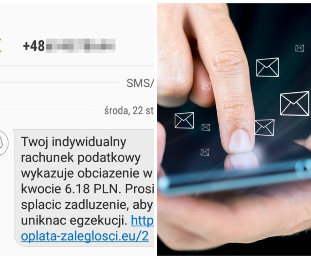 Fałszywe wiadomości SMS o zadłużeniu na rachunku podatkowym