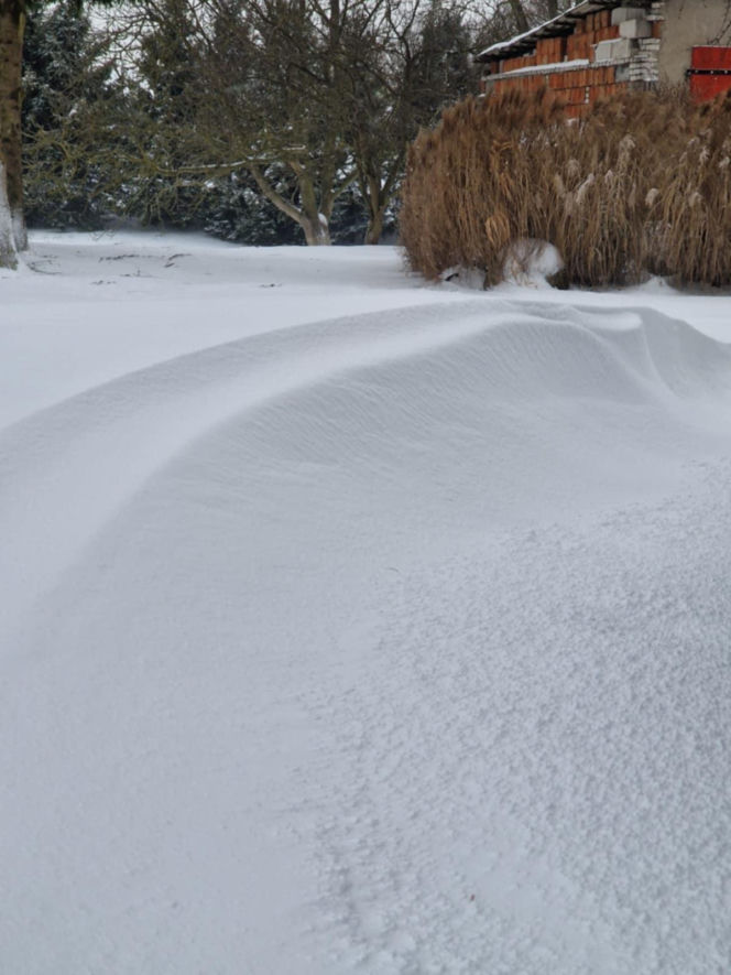 Śnieżyca w powiecie sławieńskim
