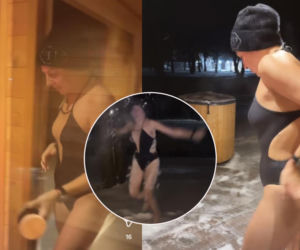 Magdalena Narożna w skąpym kostiumie wytarzała się w śniegu. Niczym dziecko