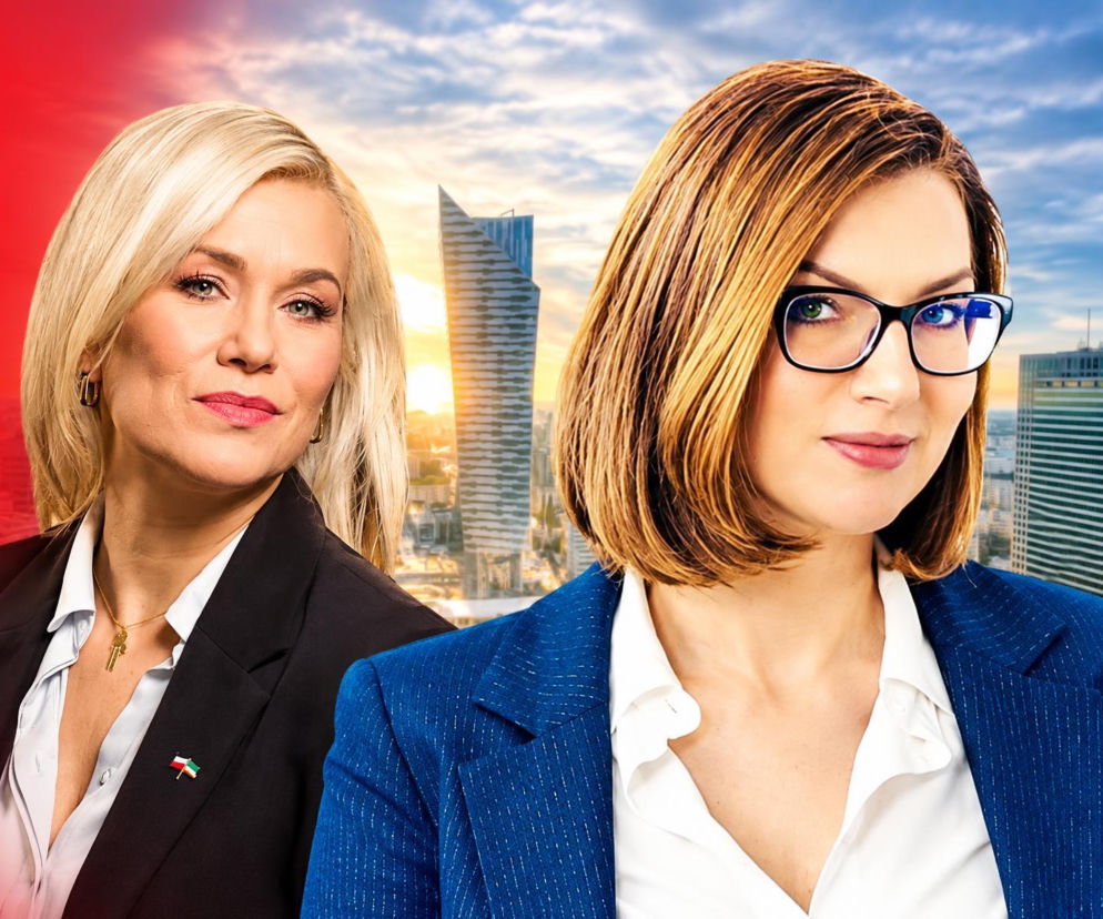Kamila Biedrzycka oraz Katarzyna Pełczyńska-Nałęcz na tle panoramy Warszawy. O kulisach dymisji przeczytasz na SE Polityka.