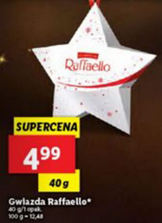 Gwiazdka Raffaello 4,99 zł/40 g