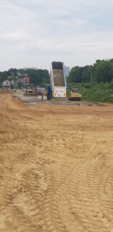 Budowa Węzła Łękno - lipiec 2019