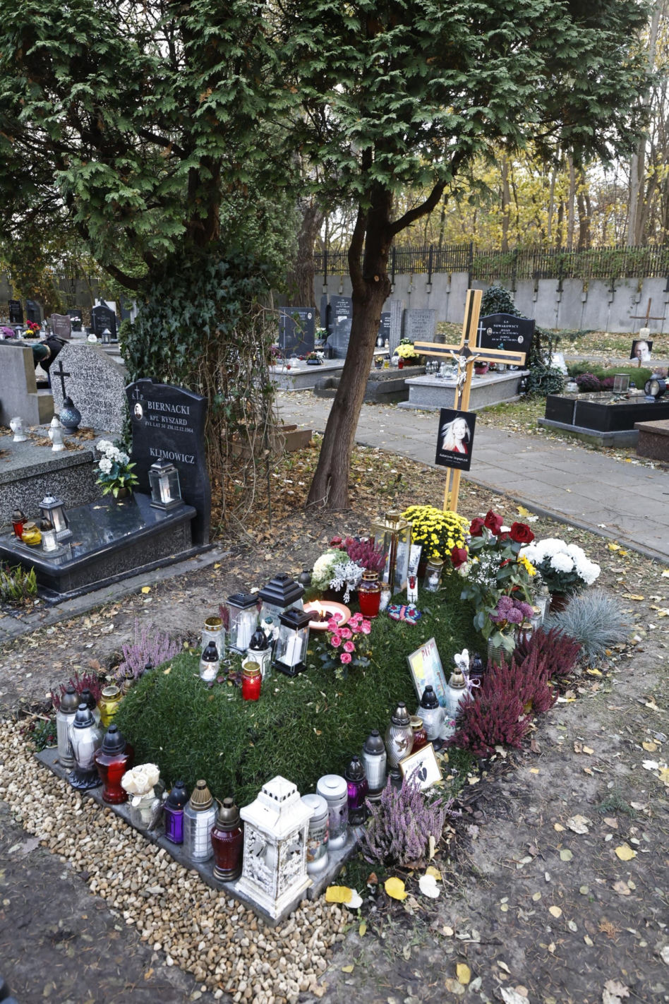 Tak wyglądają groby Zapasiewicza, Tyma, Kołaczkowskiej, Stoparczyk