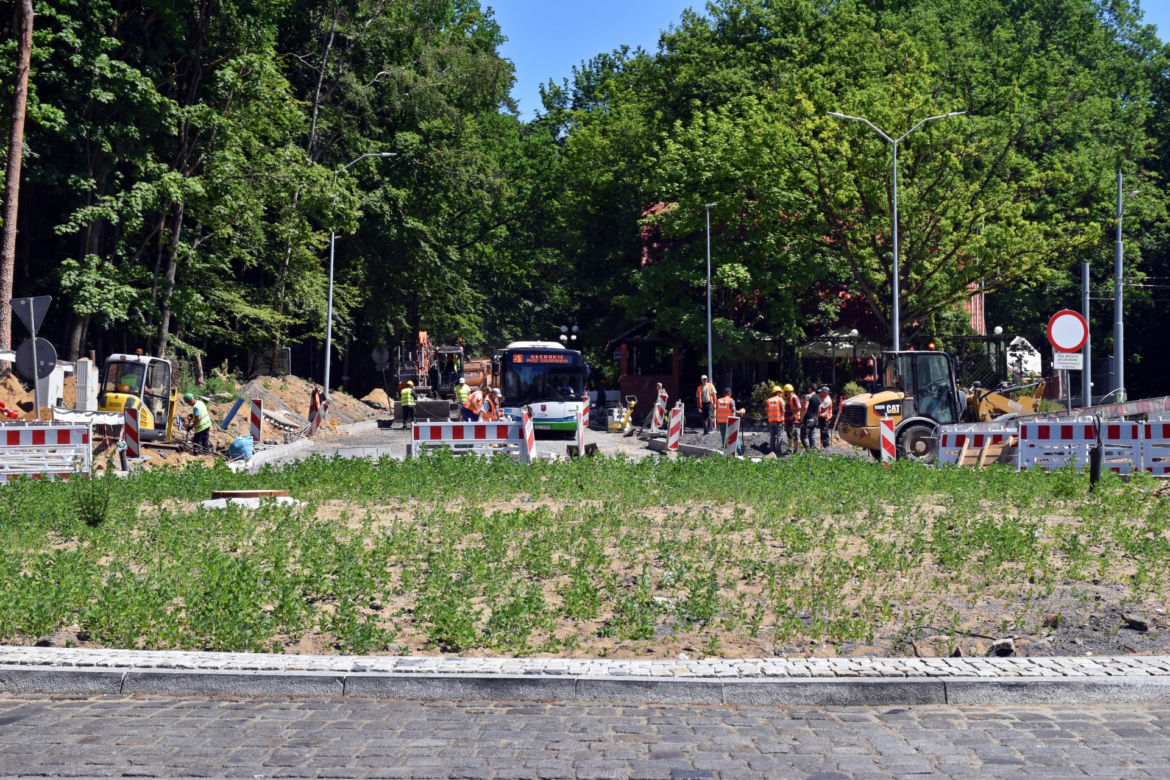 Budowa węzła Głębokie - czerwiec 2021