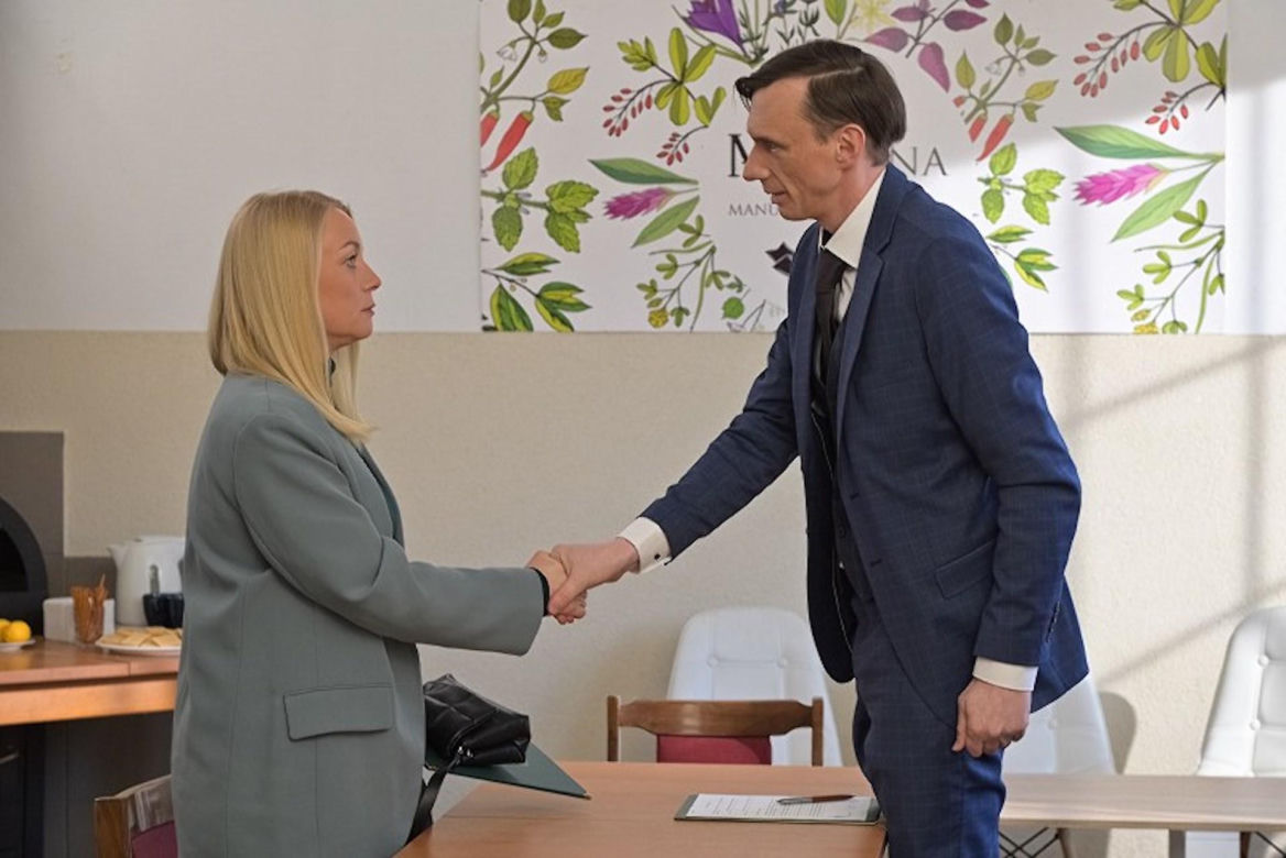 Pierwsza miłość. król dżemu Fryderyk Graff (Andrzej Kłak), Emilka (Anna Ilczuk)