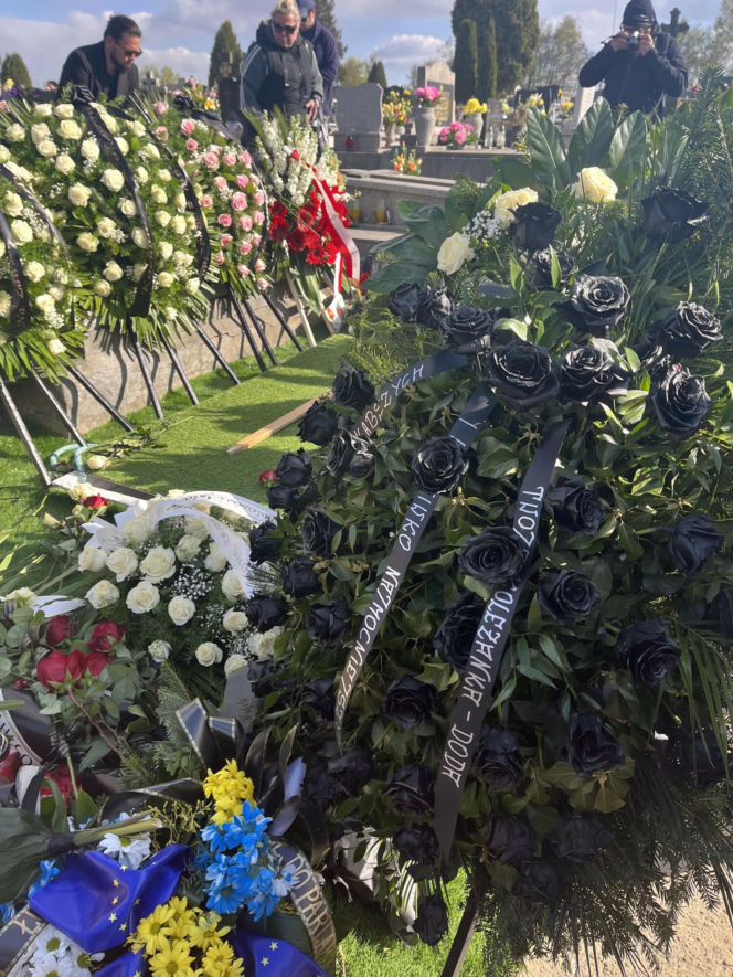Wieniec Dody na pogrzebie Łukasza Litewki