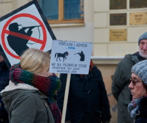 Lublin: Protest w obronie dzików. „Nie dla myśliwych”