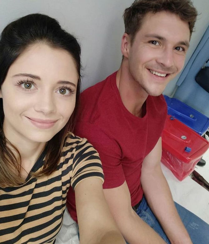 M jak miłość. Iza (Adriana Kalska), Marcin (Mikołaj Roznerski)
