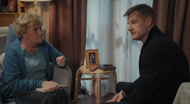 M jak miłość odc. 1927. Paweł (Rafał Mroczek), Barbara (Teresa Lipowska)