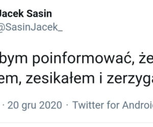 Fałszywe konto Jacka Sasina