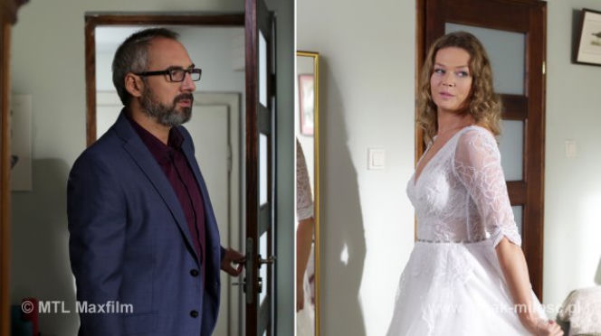 M jak miłość odcinek 1182. Adam Werner (Jacek Kopczyński), Anna (Tamara Arciuch)