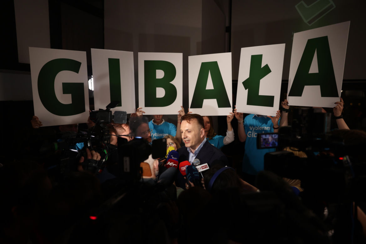 Wieczór wyborczy w sztabie Łukasza Gibały