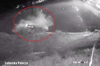 Złodziej kaskader wylądował w rzece! JEST WIDEO z pościgu za kradzioną Mazdą