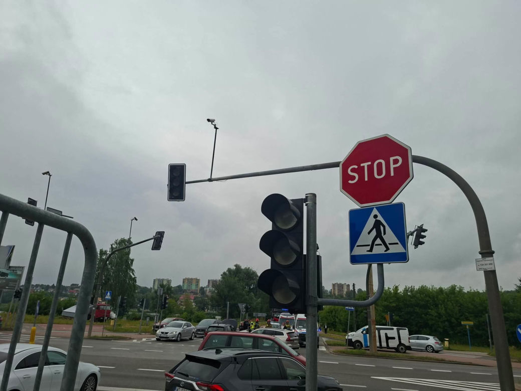 Wypadek na skrzyżowaniu w Starachowicach
