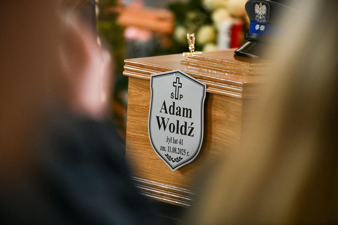 Ostatnie pożegnanie policjanta Adama Woldzia, który zginął w słowackich Tatrach