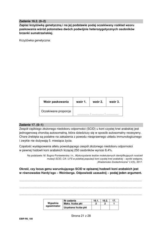Matura 2024: biologia rozszerzona ARKUSZ FORMUŁA 2015