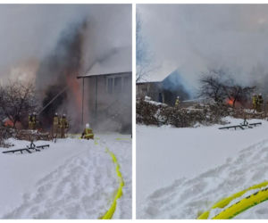 Powiat węgrowski: tragiczny pożar drewnianego domu w Ziomakach