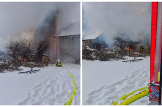 Powiat węgrowski: tragiczny pożar drewnianego domu w Ziomakach