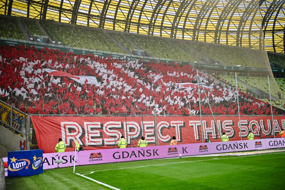 Lechia Gdańsk - Widzew Łódź: Zdjęcia kibiców z meczu 15. kolejki PKO BP Ekstraklasy