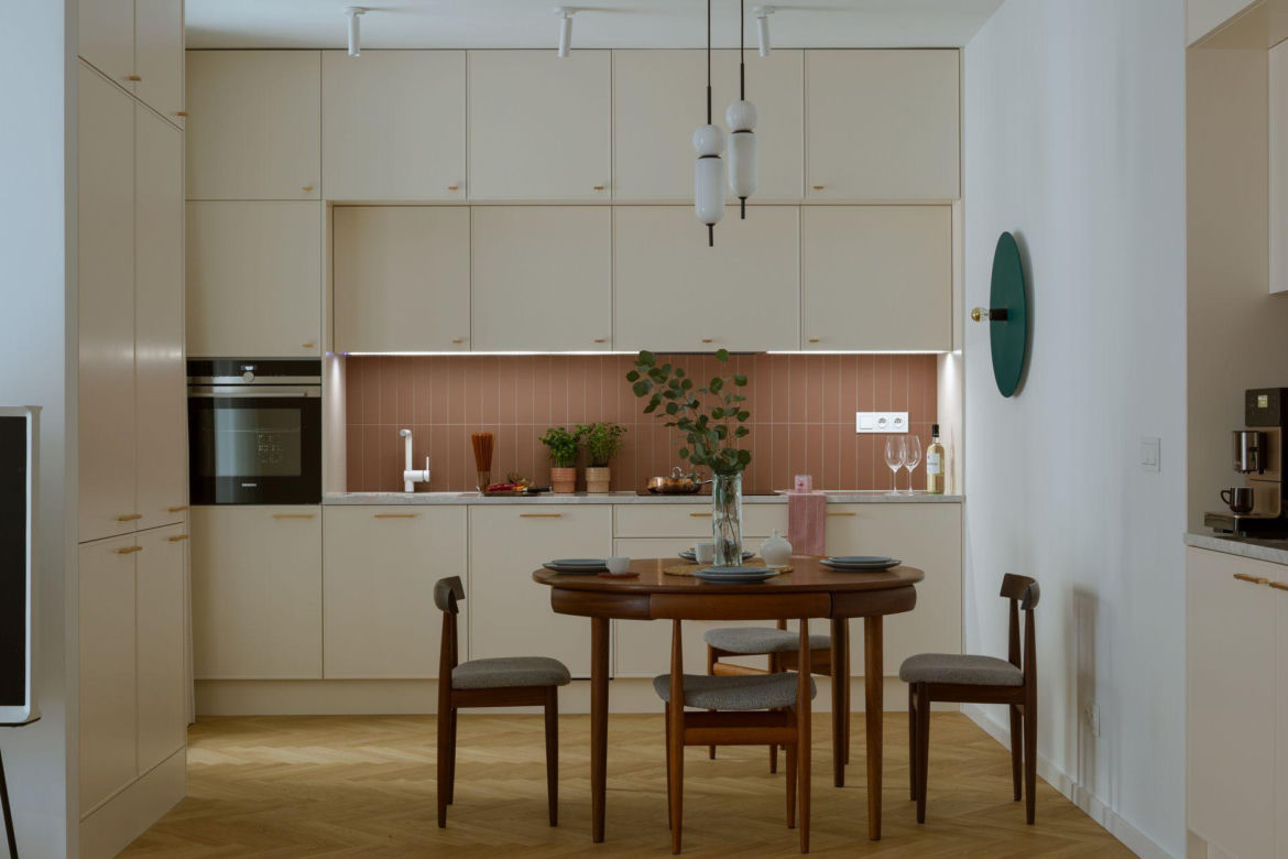 Pastelowe mieszkanie na Powiślu - projekt arch. Jacek Tryc