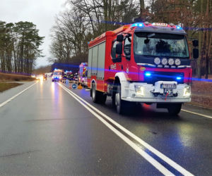 Wypadek w Pędzwie - BMW zmasakrowane
