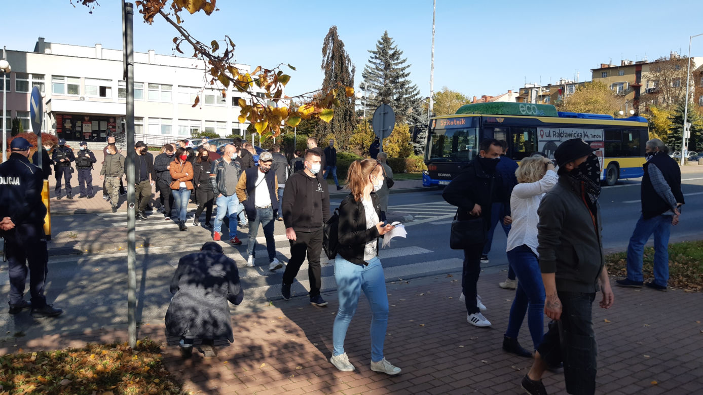 Blokada drogi w Tarnowie - protest