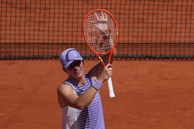 Iga Świątek na ostatnim treningu przez III rundą Roland Garros