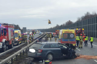 A4 zablokowana po wypadku. Duże utrudnienia w kierunku Tarnowa