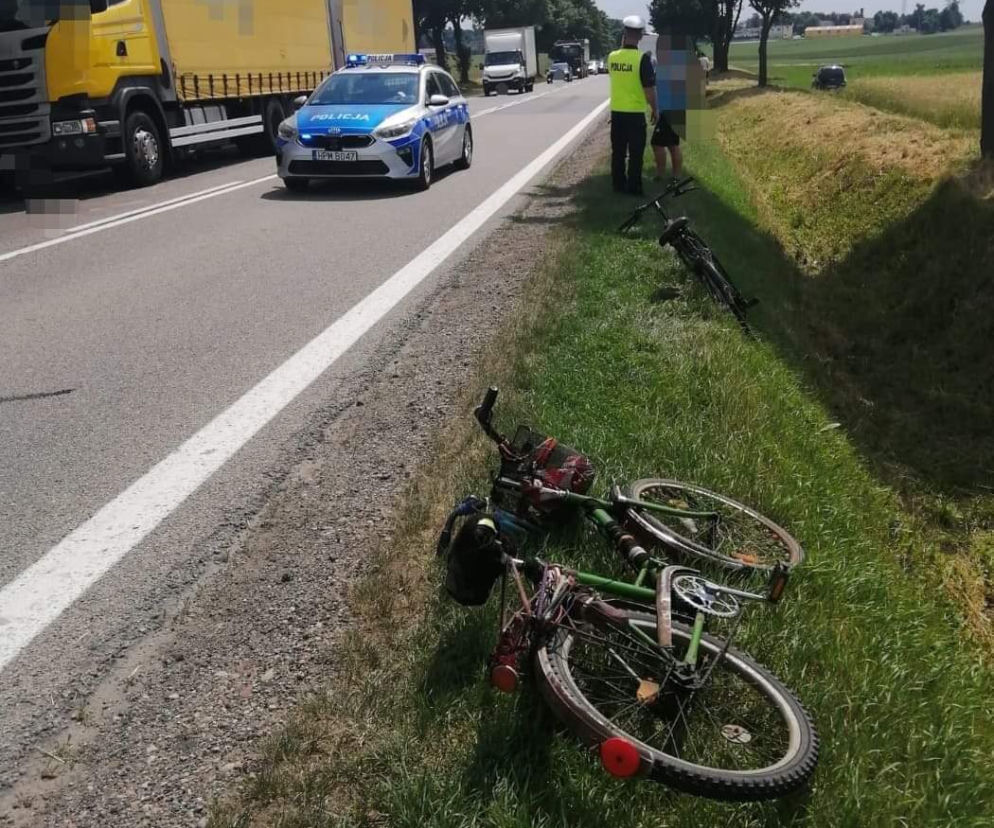 potrącenie rowerzysty 