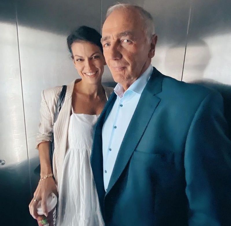 M jak miłość na planie. Jerzy Argasiński (Karol Strasburger), Patrycja (Alżbeta Lenska)