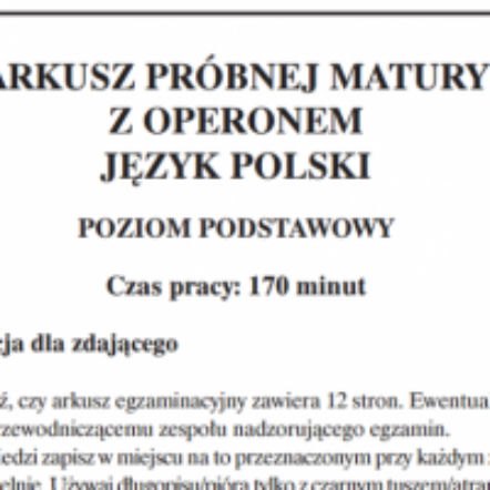 Matura próbna 2015/2016 Operon: ARKUSZE ODPOWIEDZI są już online - POBIERZ! – informacje, premiery teledysków – ESKA.pl