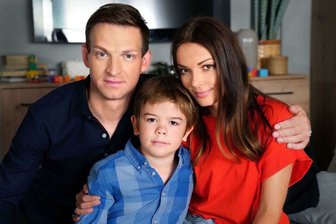 Barwy szczęścia. Kasia (Katarzyna Glinka), Łukasz (Michał Rolnicki), Ksawery (Bartosz Gruchot)