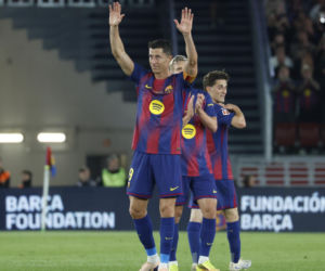 Robert Lewandowski po pożegnalnym meczu na stadionie Barcelony