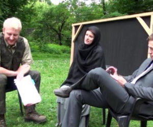 Ranczo 8 sezon. Klaudia (Marta Chodorowska), leśnik Paweł (Dobromir Dymecki), Fabian Duda (Piotr Ligienza)