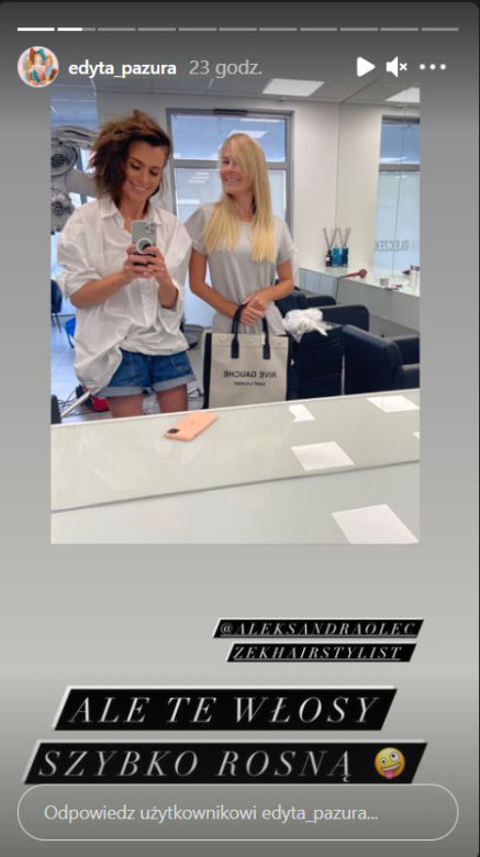 Edyta Pazura w nowej fryzurze