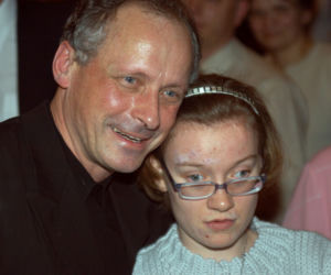 Paweł Wawrzecki z córką