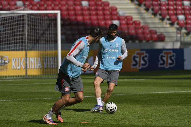 Trening reprezentacji Polski przed meczem ze Szwecją