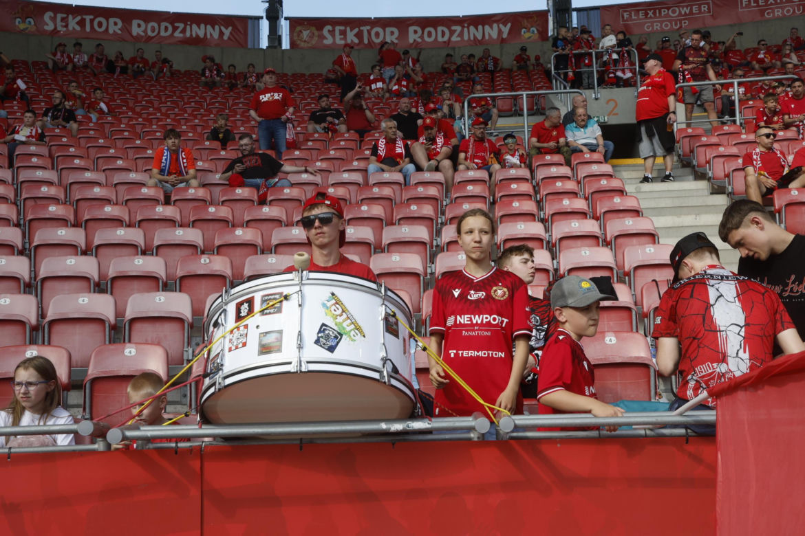 Kibice na meczu Widzew Łódź - Piast Gliwice